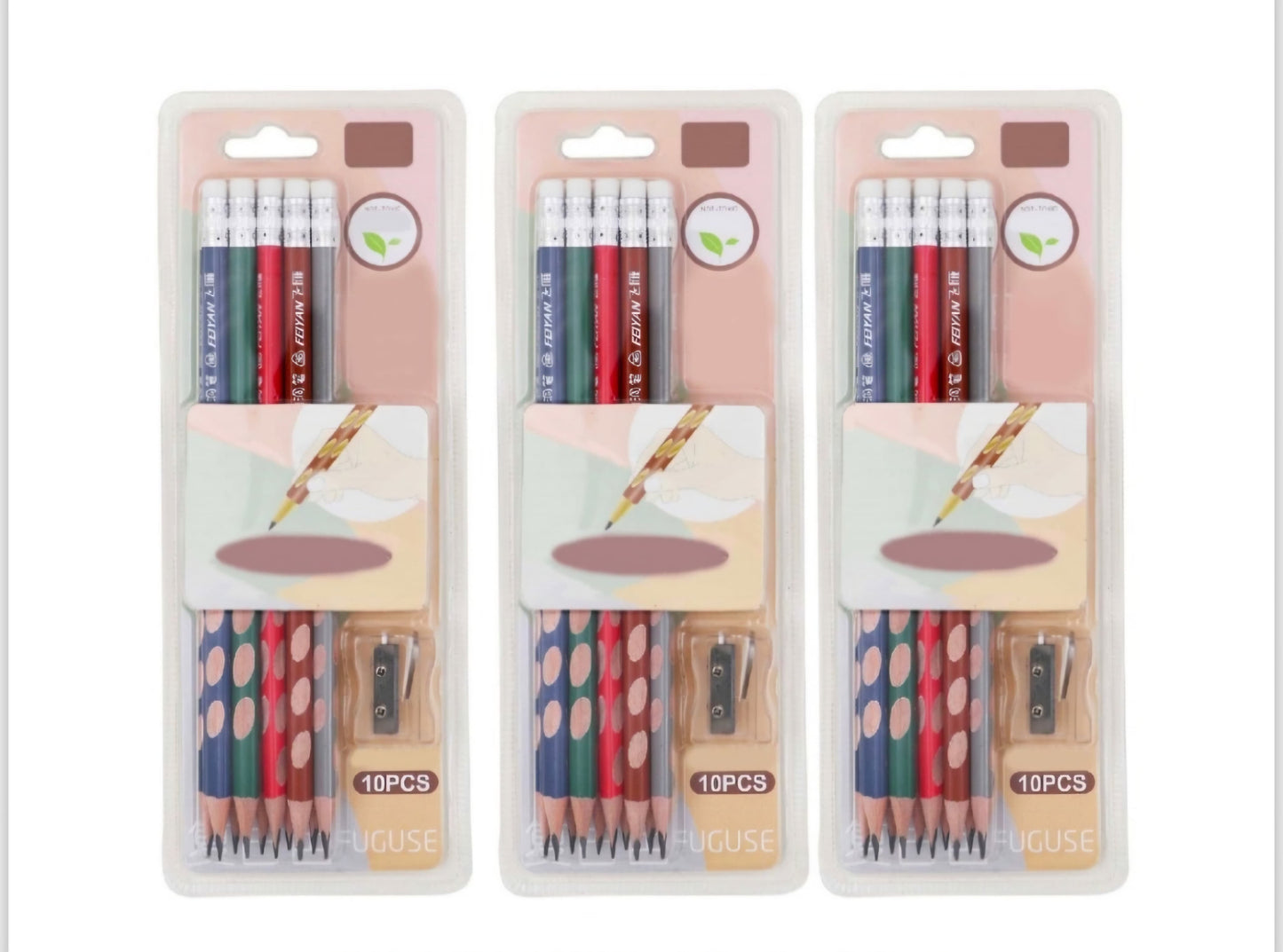 RETRO HOLE GROOVE PENCIL SET