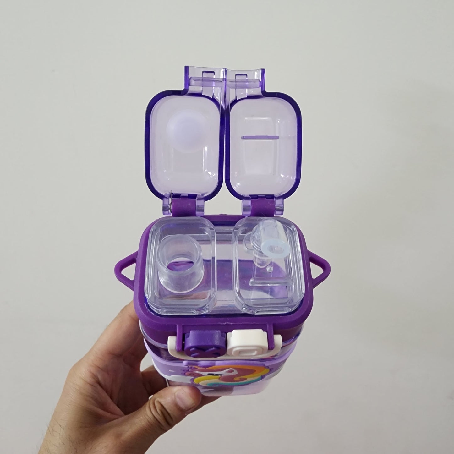 UNICORN THEME WATER BOTTLE WITH DUAL CAP { 500ml }
