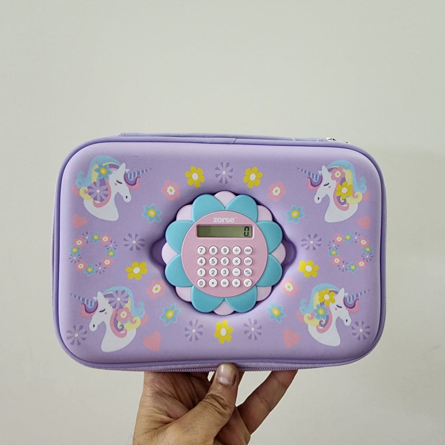 HARD CASE POUCH WITH CALCULATOR