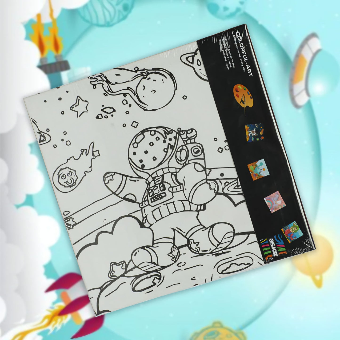WOODEN FRAME CANVAS PAINTING SET ( SIX COLOR SHADES )(30X40cm)