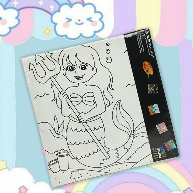 WOODEN FRAME CANVAS PAINTING SET ( SIX COLOR SHADES )(30X40cm)