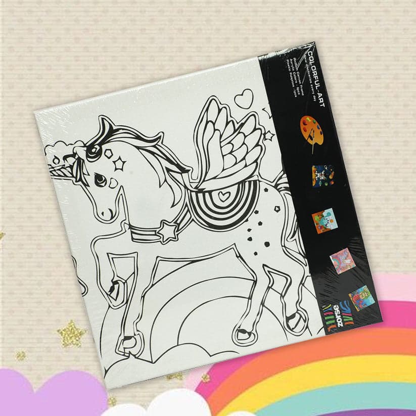 WOODEN FRAME CANVAS PAINTING SET ( SIX COLOR SHADES )(30X40cm)