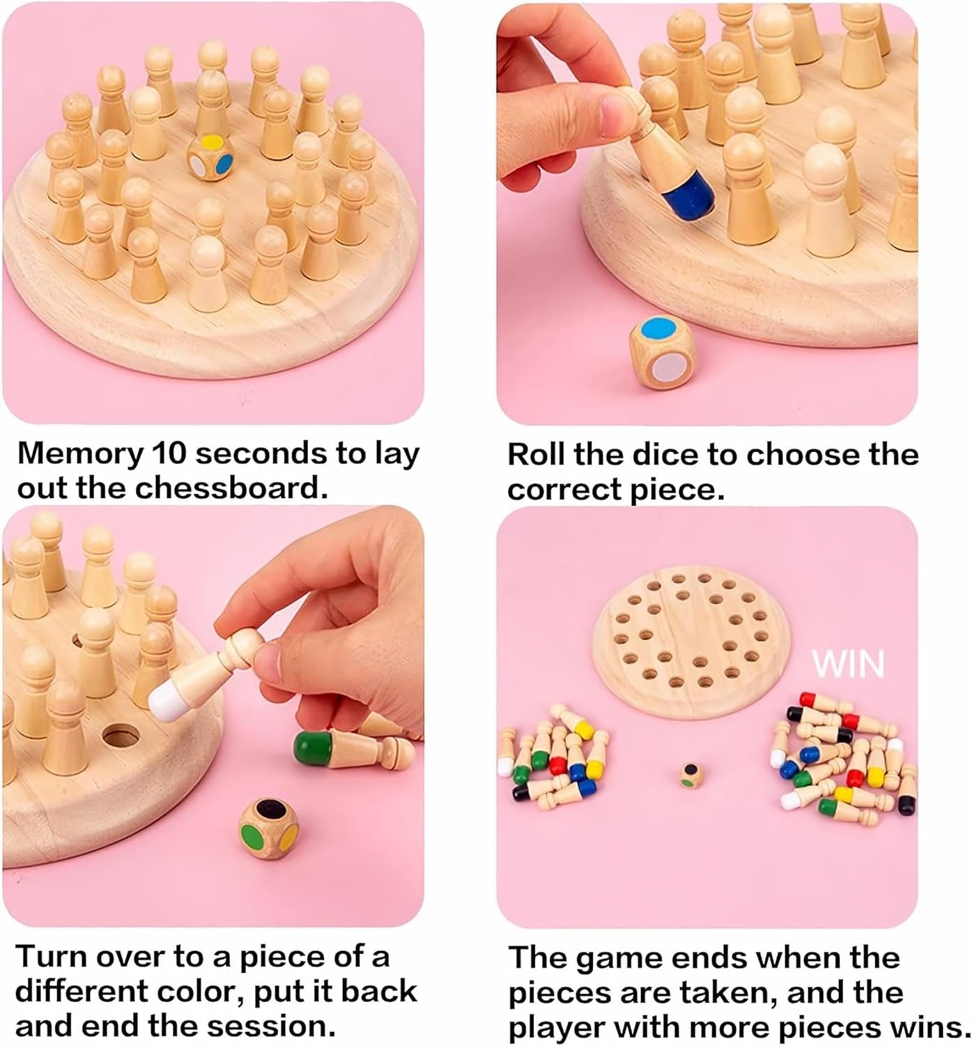 Memory Chess Game Board for Kids & Family
