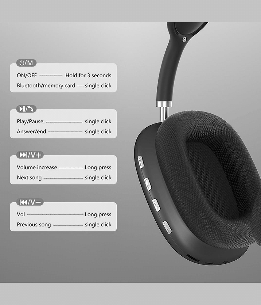 P9 Bluetooth Headphones with Active Noise Cancellation