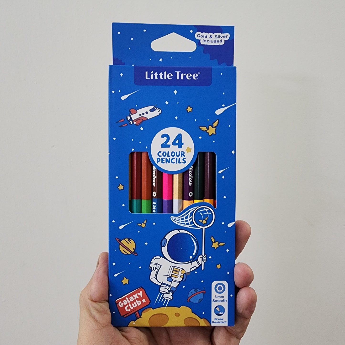 SPACE AND UNICORN THEME PENCIL COLORS