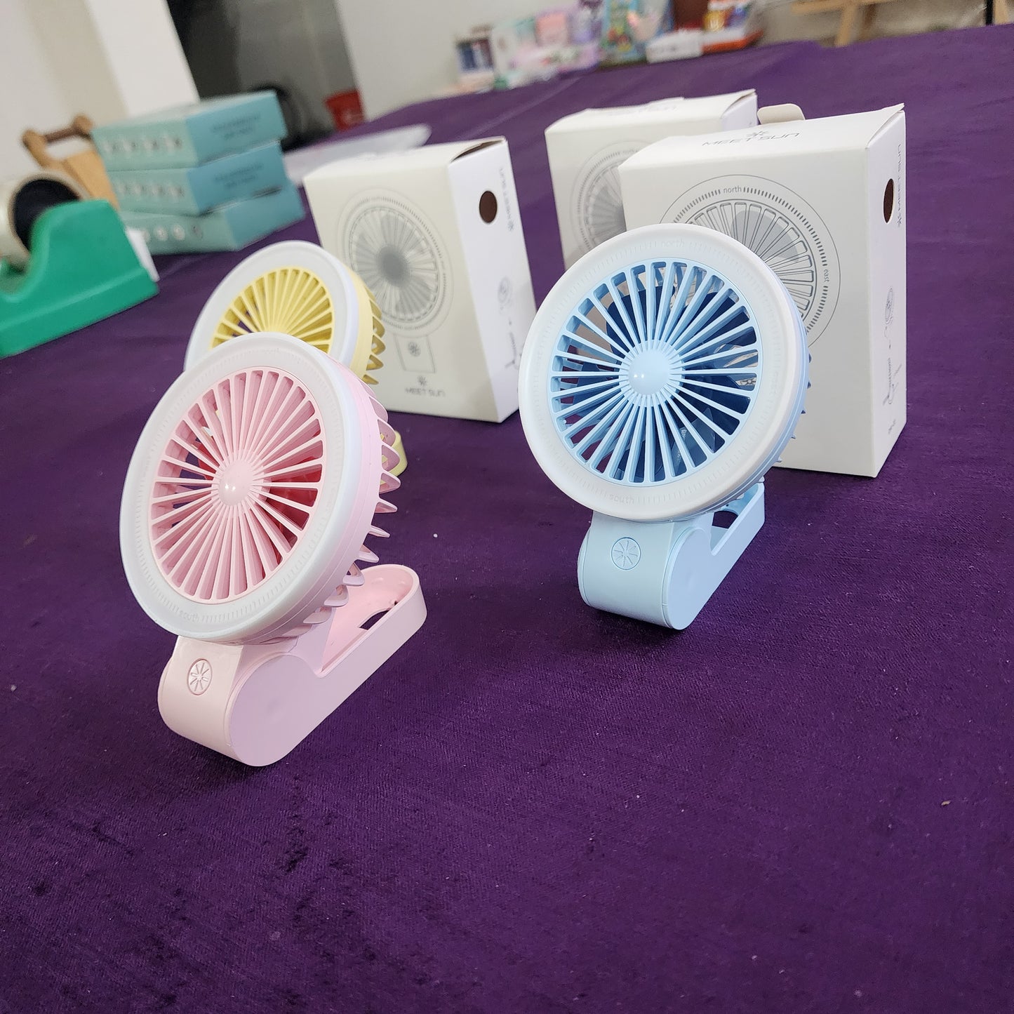 PORTABLE HAND FAN FOR TRAVEL , OFFICE AND HOME