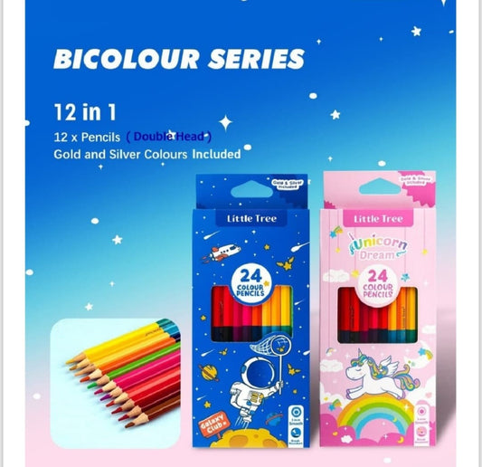 SPACE AND UNICORN THEME PENCIL COLORS