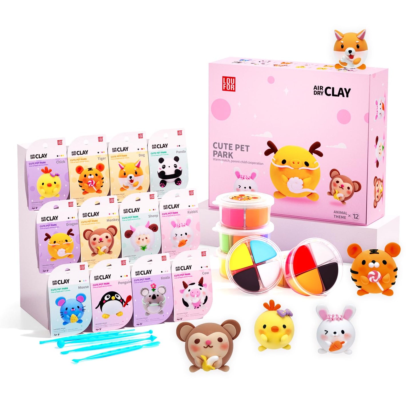 AIR DRY CLAY DIY CUTE PET PARK [ 1 PIECE ]
