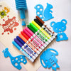 SPRAY PEN SET WITH SKETCH PEN AND BLOW PEN [ NON TOXIC , 12 PCS ]