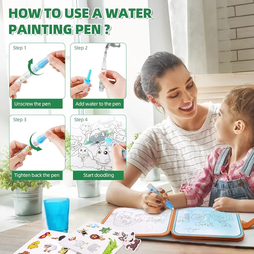 PREMIUM MAGIC WATER BOOK WITH STICKERS
