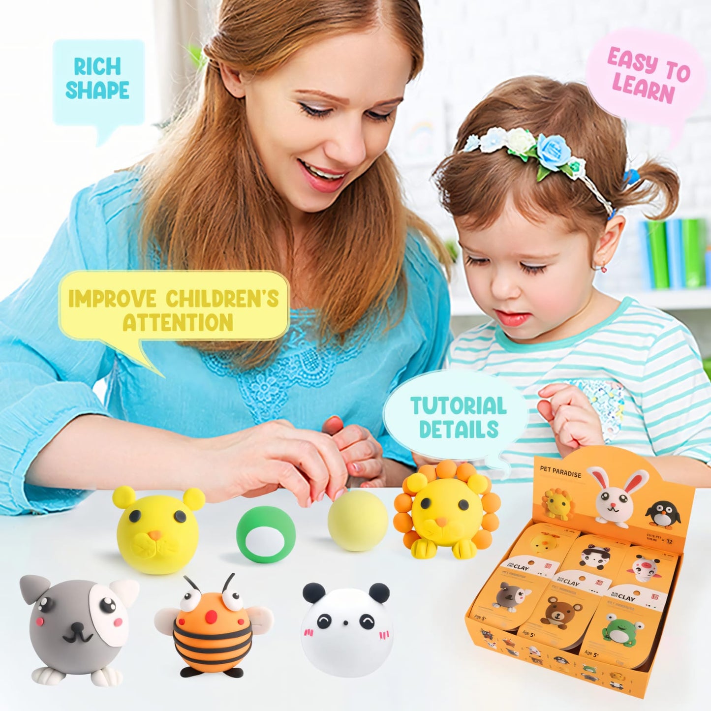 AIR DRY CLAY DIY CUTE PET PARK [ 1 PIECE ]