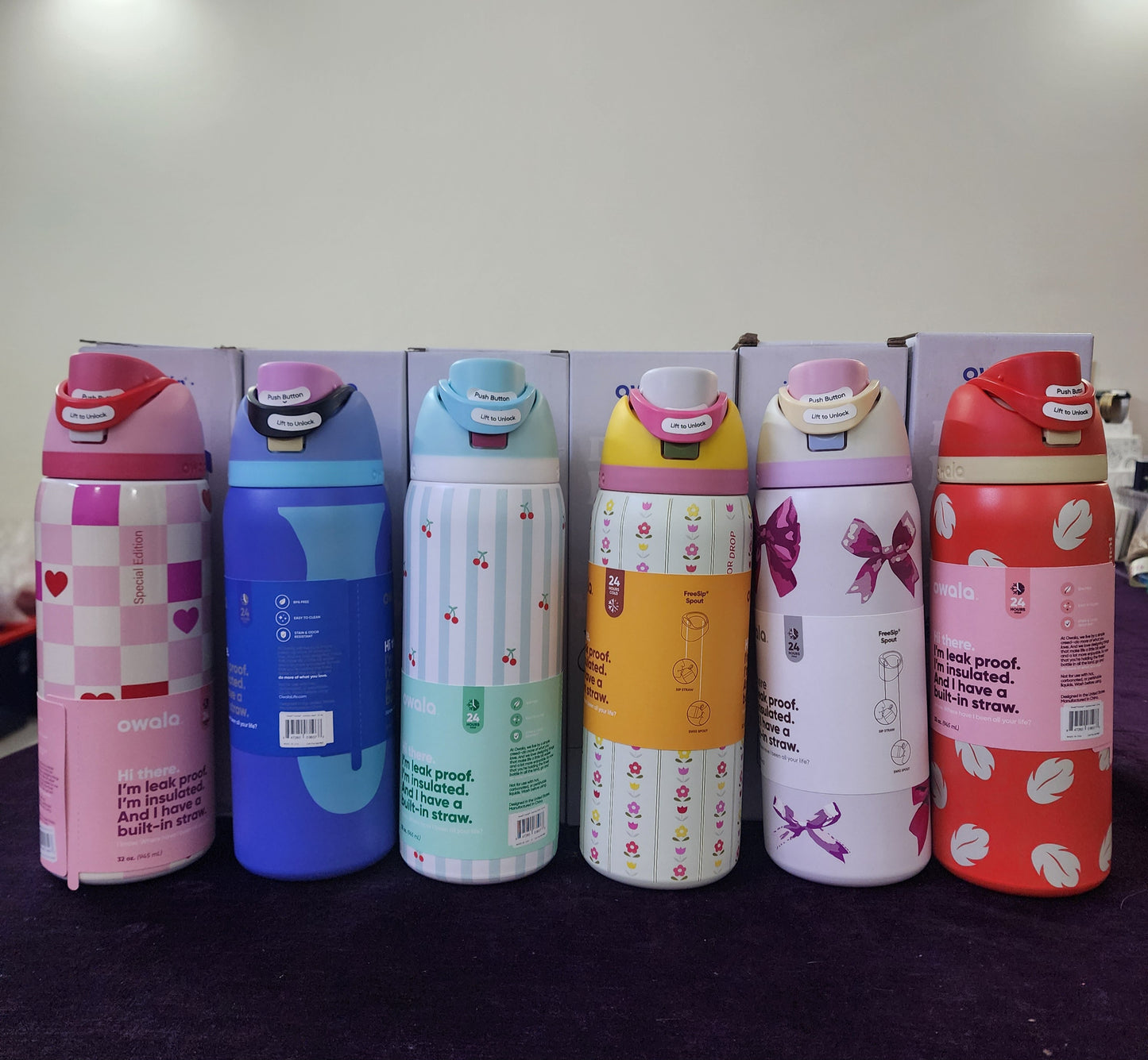 Owala FreeSip Insulated ss Water Bottle with Straw [ 950ml ]