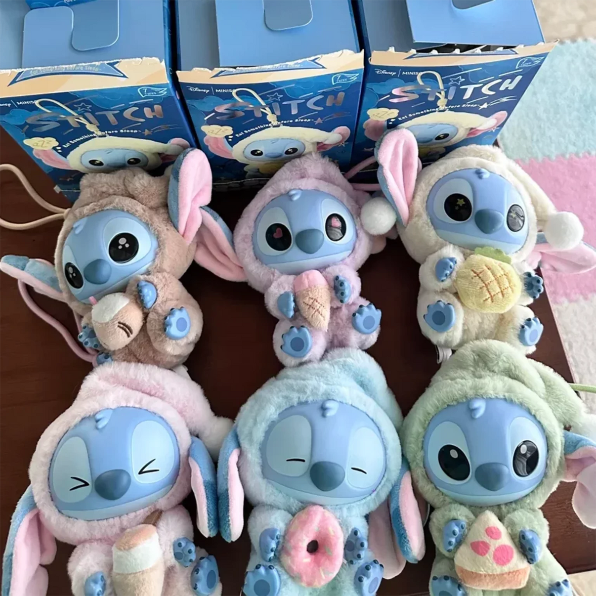 MINISO STITCH BLIND BOX [ Eat something before sleep ] Edition