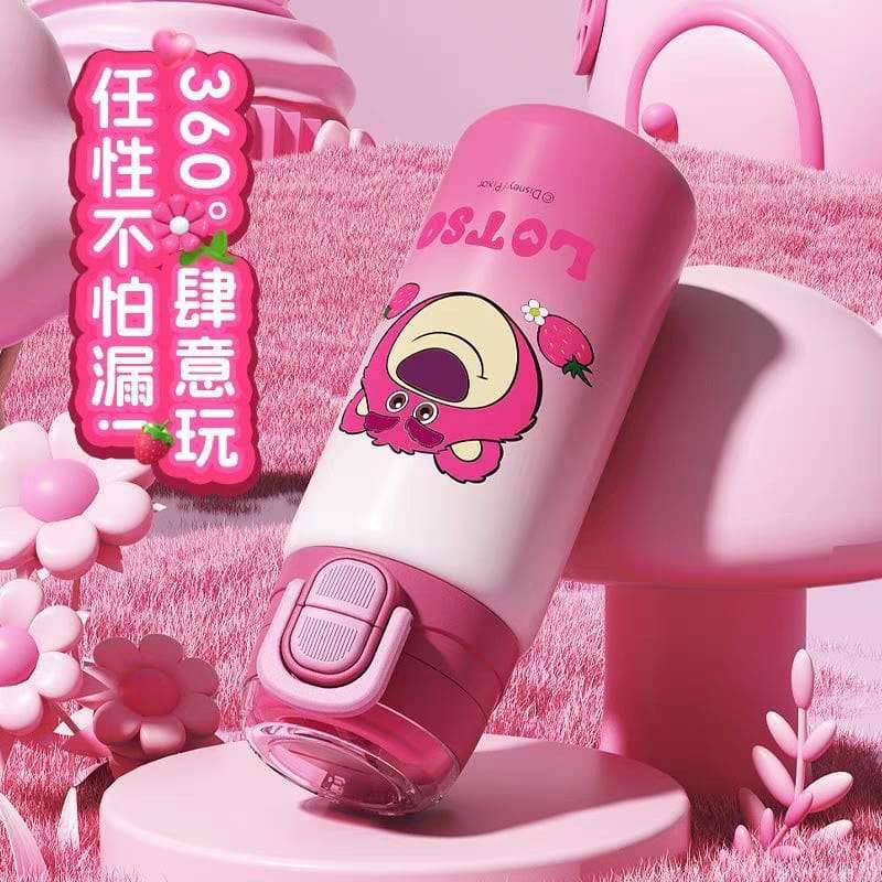 Disney Cartoon-Themed 316 StainSteel Water Bottles - Mickey Mouse, Elsa , Chibi Maruko & Lotso | Double Lid (Straw & Sip)