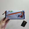 Double Zip Pencil Bag / Pouch with Embroidery Patch