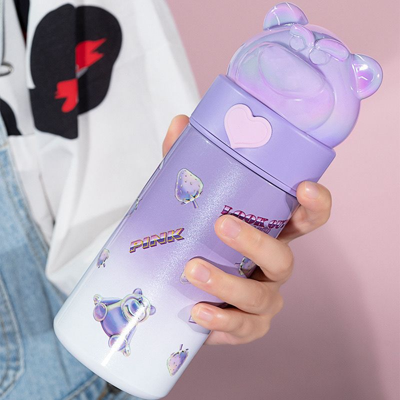 Disney Cute Lotso Character ss  Vacuum Insulated Water Bottle [ 350ml ]