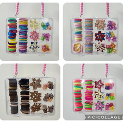 ASSORTED COLOURFUL HAIR ACCESSORIES SET
