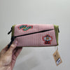 Double Zip Pencil Bag / Pouch with Embroidery Patch