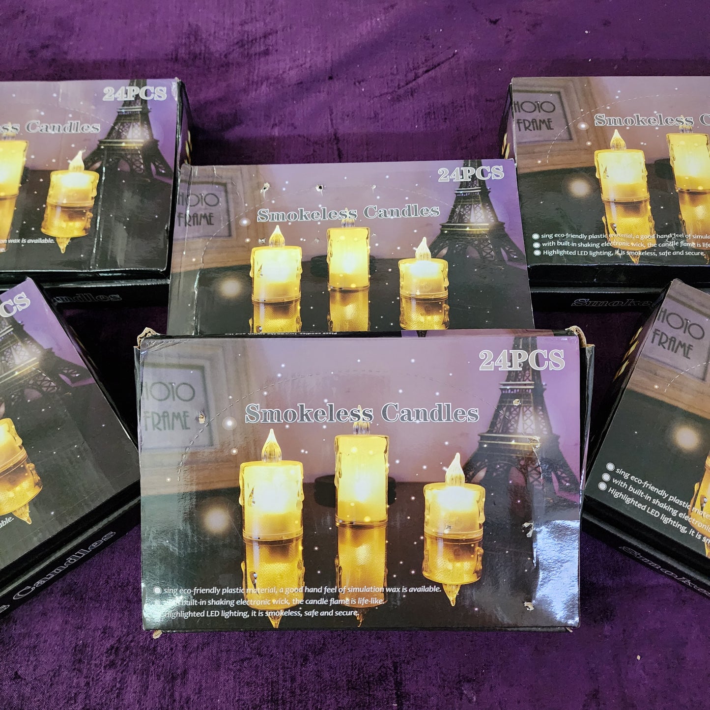 Smokeless Led Tealight Candles [ Multicolor , Pack of 6 pcs ]