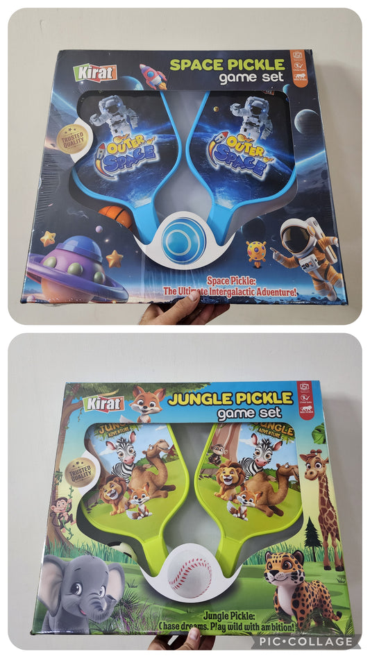 SPACE AND JUNGLE PICKLE GAME SET
