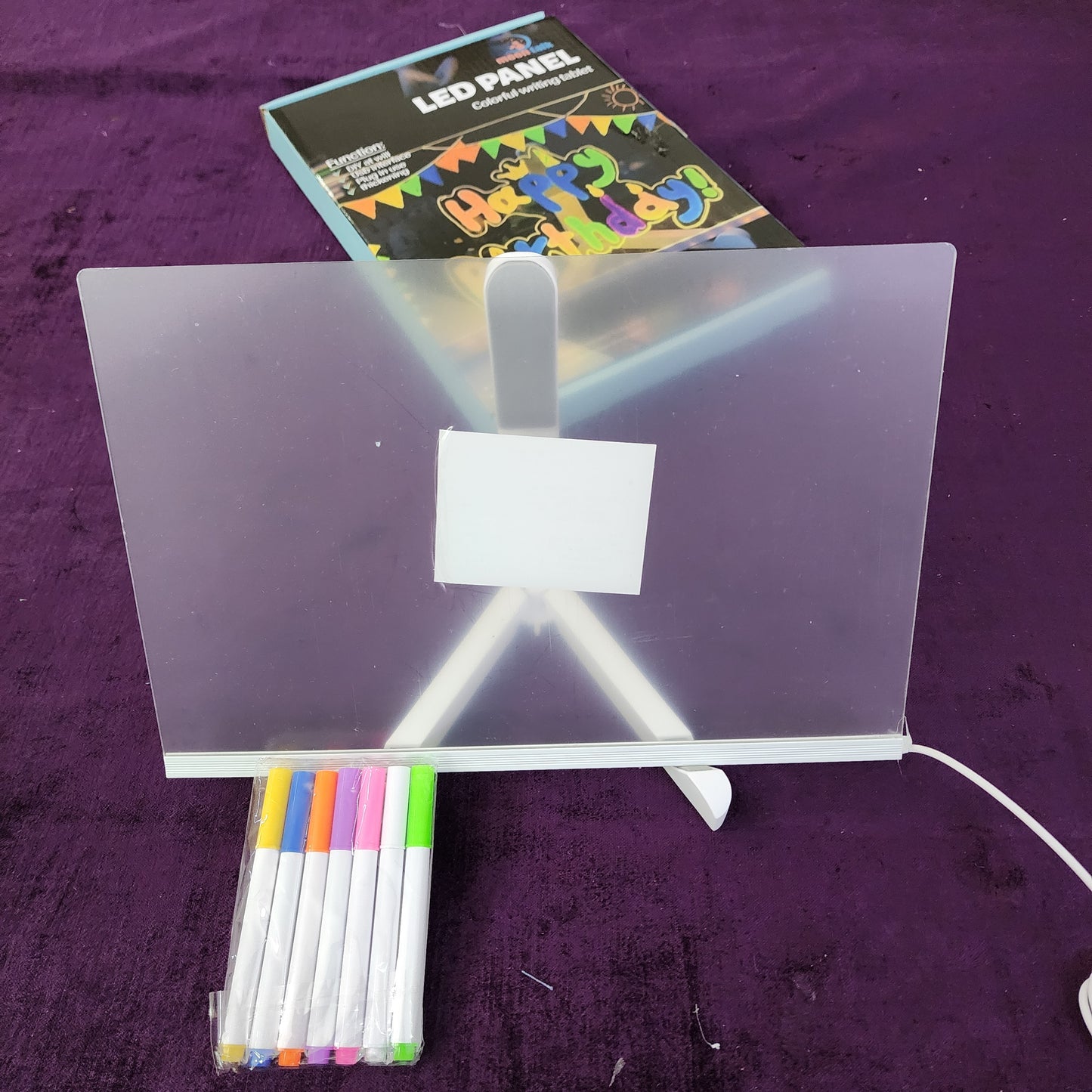 DIY 3d Rewritable Message Board with Ligth & 7 pens