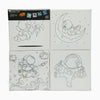 WOODEN FRAME CANVAS PAINTING 4 PIECE SET ( EIGHT COLOR SHADES ) ( 15 X 15cm )