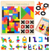 Wooden Puzzle Game 3-in-1 for Kids | Tangram, Tetris & Tic-Tac-Toe Montessori Learning & Brain Development Toy
