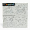WOODEN FRAME CANVAS PAINTING 4 PIECE SET ( EIGHT COLOR SHADES ) ( 15 X 15cm )