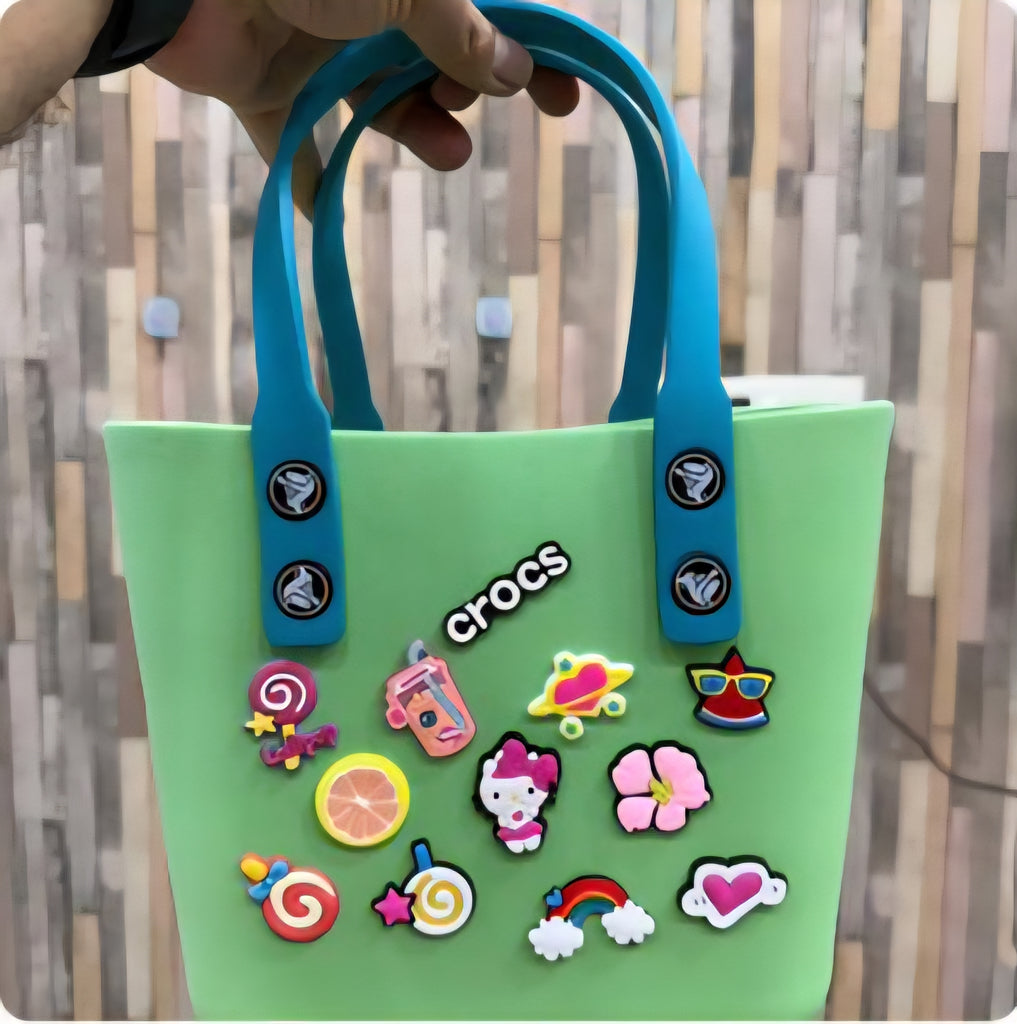 CROCS MEDIUM MULTI PURPOSE SILICON BAG WITH (CHARMS)