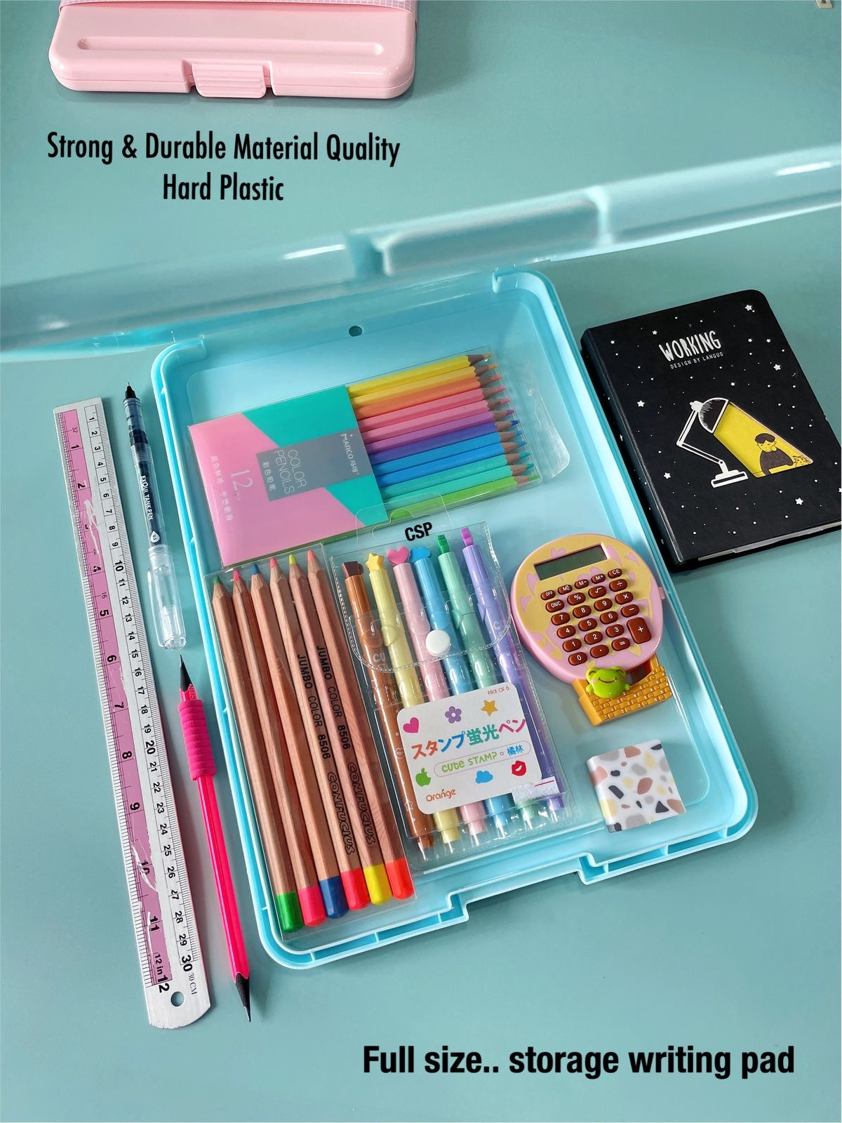 Clip Board With Storage for Exam & Office [ A4 Size ]