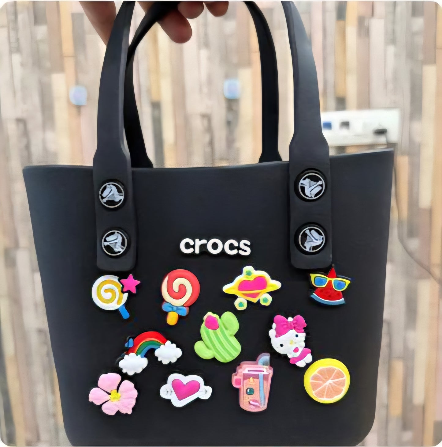 CROCS MEDIUM MULTI PURPOSE SILICON BAG WITH (CHARMS)