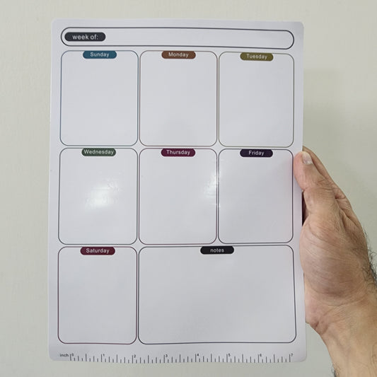 MAGNETIC WEEKLY CALENDER/ PLANNER  FOR FRIDGE WITH MARKER