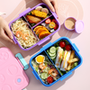 3 Compartments Bento Steel Lunch Box