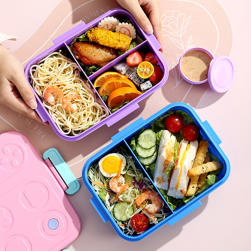 3 Compartments Bento Steel Lunch Box