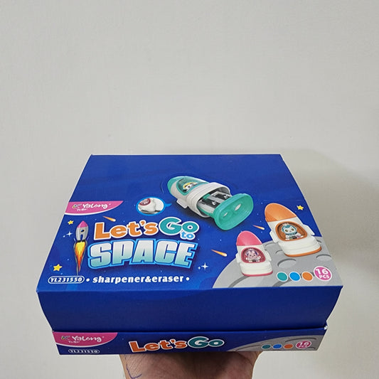 SPACE SHARPENER AND ERASER [ 2 in 1  ]