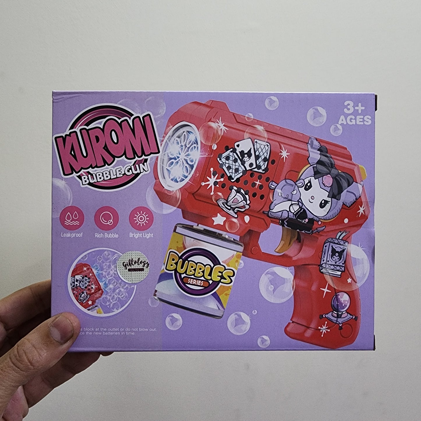 Automatic Bubble Machine for Kids, Bubble Gun with Light, Soap Blower for Kids, Indoor & Outdoor Toys.