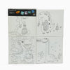 WOODEN FRAME CANVAS PAINTING 4 PIECE SET ( EIGHT COLOR SHADES ) ( 15 X 15cm )