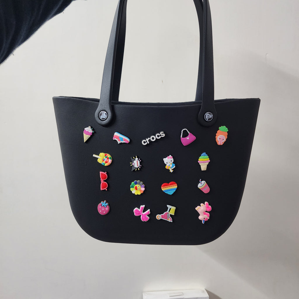 Crocs Large Multipurpose Silicon Bag with [Charms ]