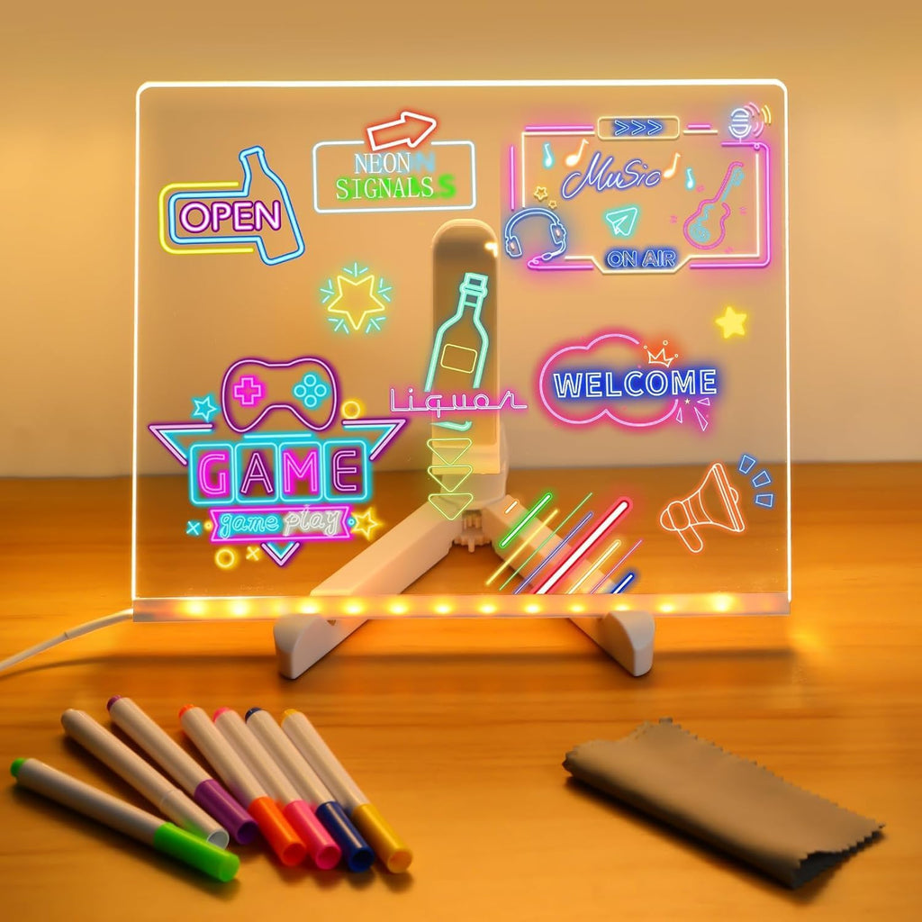 DIY 3d Rewritable Message Board with Ligth & 7 pens