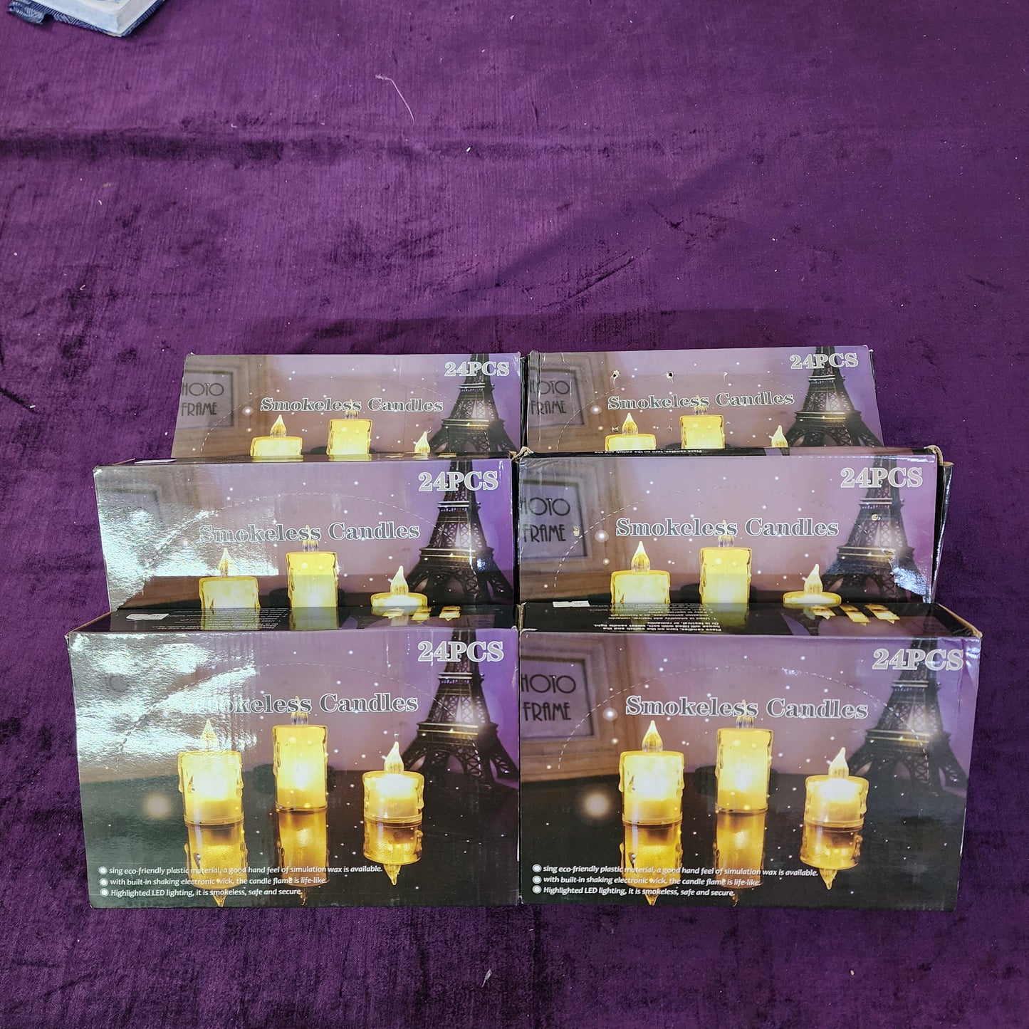 Smokeless Led Tealight Candles [ Multicolor , Pack of 6 pcs ]