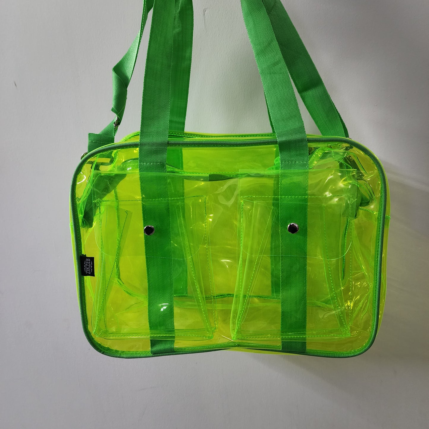 Tote/Jelly/Neon Bags with Two Pockets [ 15 X 9 X 6.5 ]