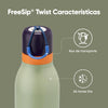 FreeSip Twist Insulated Stainless Steel Water Bottle with Straw for Sports and Travel, BPA-Free [24-oz , 800 ml]