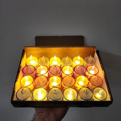 Smokeless Led Tealight Candles [ Multicolor , Pack of 6 pcs ]