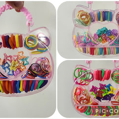 ASSORTED COLOURFUL HAIR ACCESSORIES SET FOR KIDS [ Kanjak Items ]