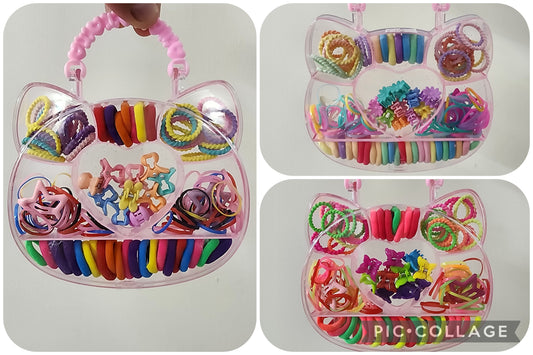 ASSORTED COLOURFUL HAIR ACCESSORIES SET FOR KIDS [ Kanjak Items ]