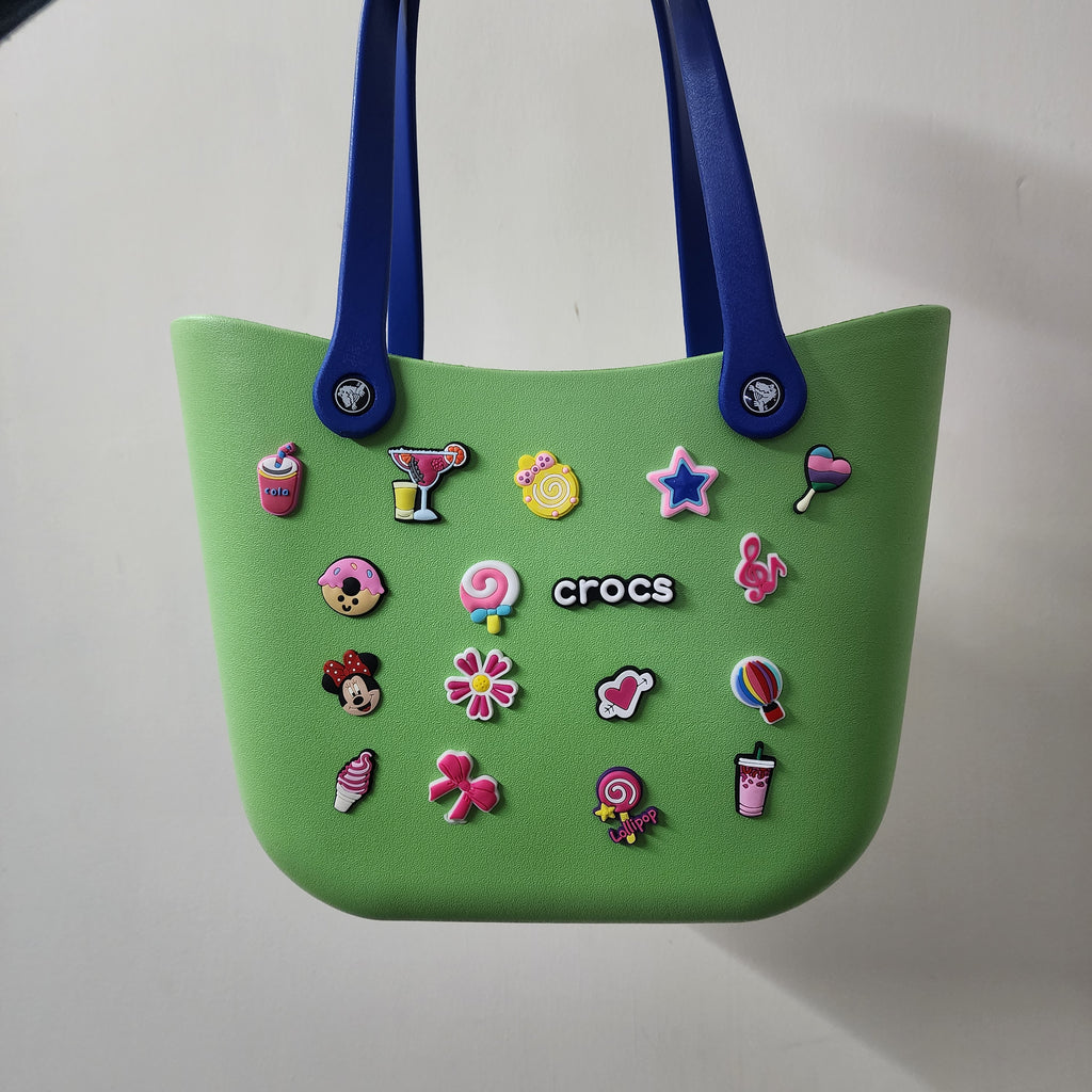 Crocs Large Multipurpose Silicon Bag with [Charms ]