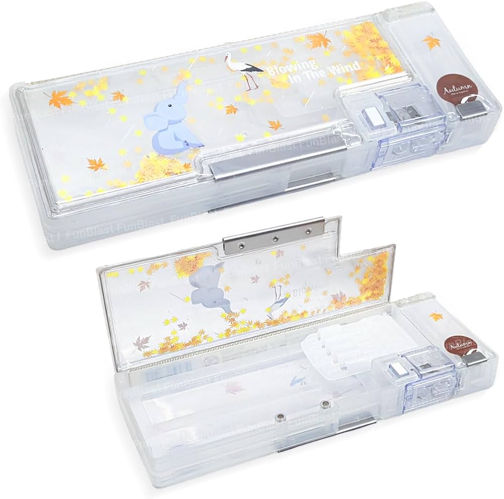 Magnetic Pencil Case with Sharpener - Pencil Box for Kids, Bear Theme Pencil Box for Kids, Pencil Box for Girls, Pencil Box for Girls Stylish, Stationary Items