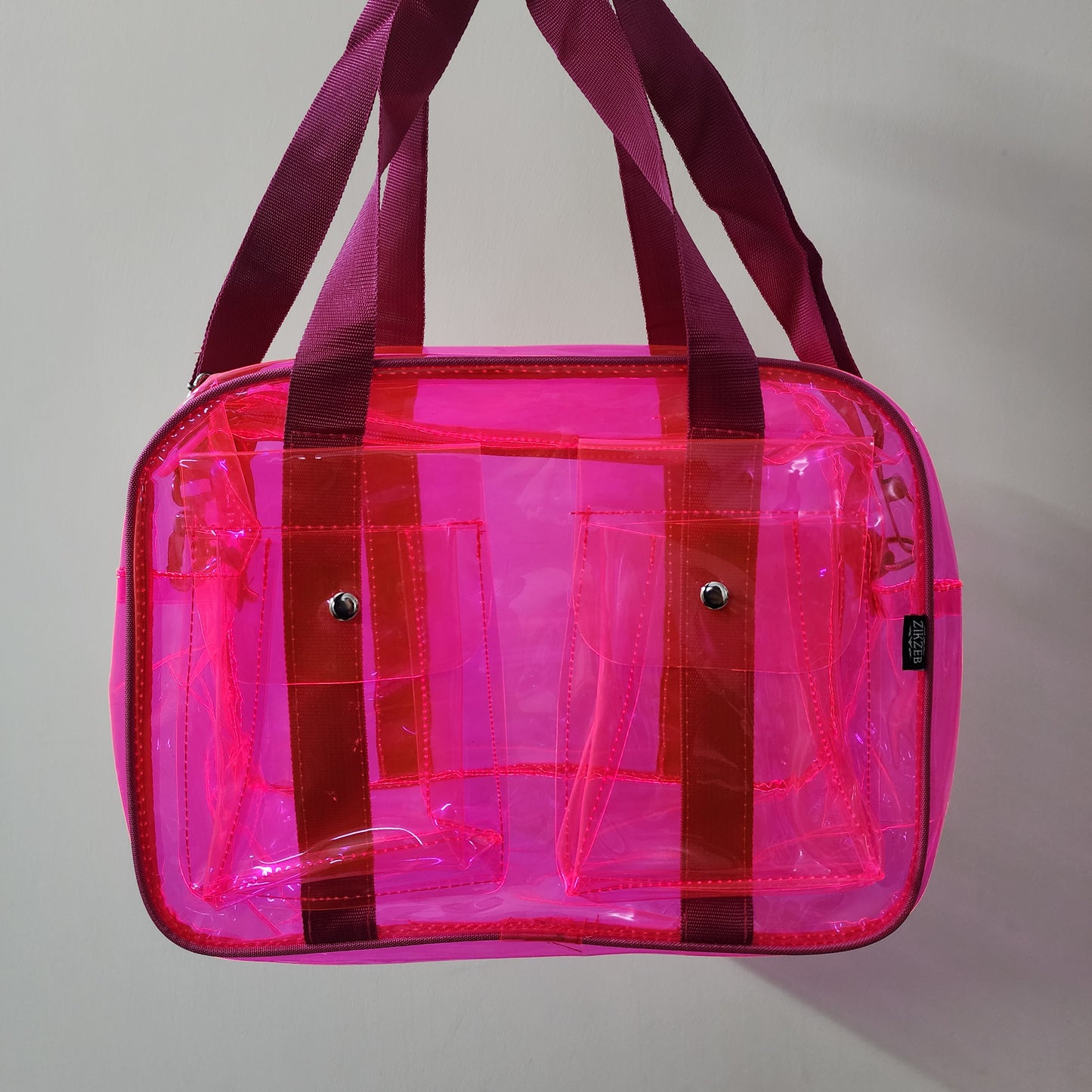 Tote/Jelly/Neon Bags with Two Pockets [ 15 X 9 X 6.5 ]