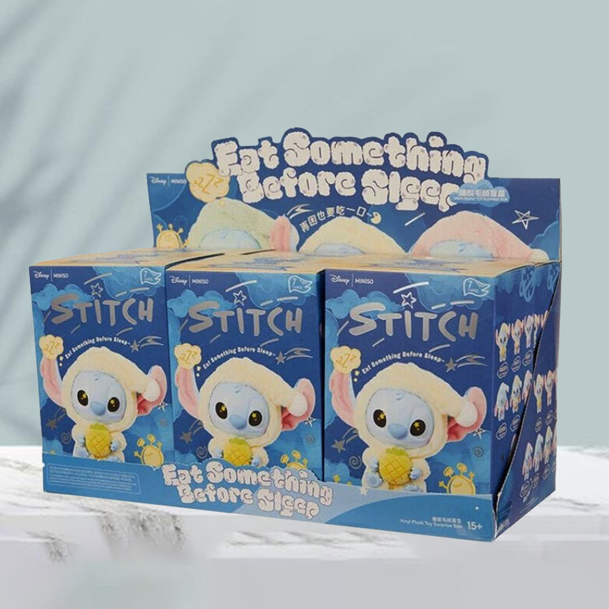 MINISO STITCH BLIND BOX [ Eat something before sleep ] Edition